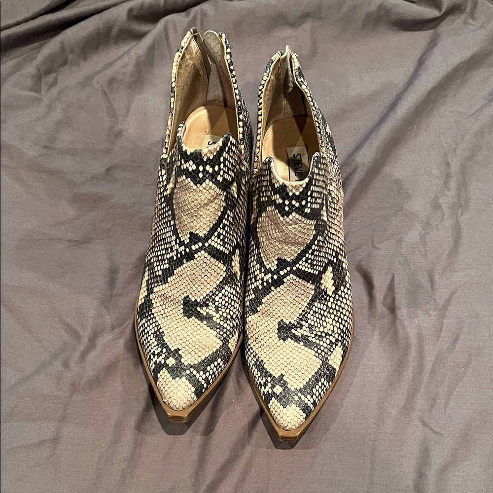 Steve Madden Snakeskin Ankle Booties